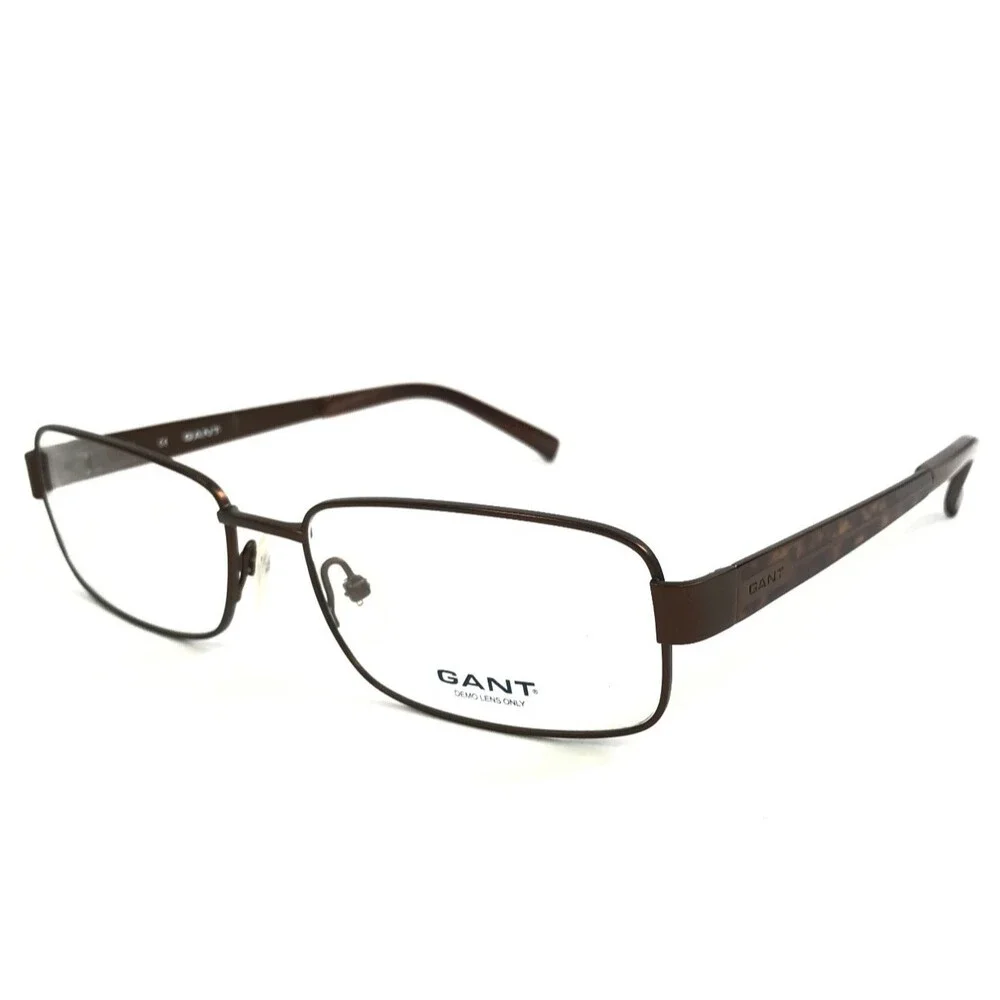 GANT Eyeglasses Frames G KIMBALL SBRN Satin Brown Rectangle Wire 56-17-140